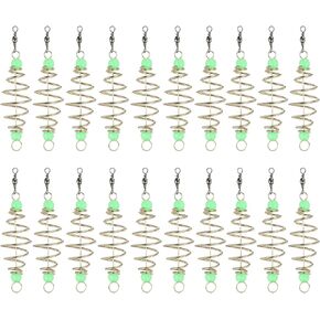 PATIKIL Luminous Spring Fishing Feeder, 20 Pcs Fishing Bait Cage Feeder Bait Holder Coarse Lure Feeder Carp Fishing Equipment