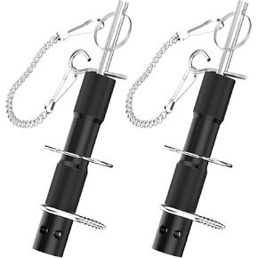 2 Pcs Perimeter Trip Alarms,Camping Trip Wire Alarm Device,Early Warning Security System for Camping Hiking and Property Safety/Bear Deterrent,Use 209 Primers Black