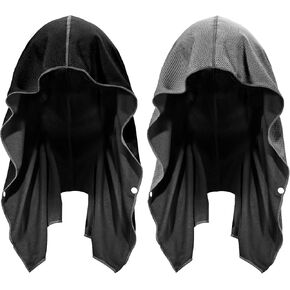 Sukeen Cooling Hoodie Towel for Men, Quick Drying Absorbent Cooling Towels for Neck and Face, UV Sun Protection Cooling Neck Wraps, Sport Workout Camping Cycling Cool Towel for Hot Weather