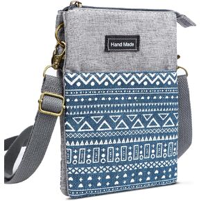 Cell Phone Crossbody Bag Purses Canvas Small Cross Body Purse Women Shoulder Handbags with Adjustable Strap for Teen Girls