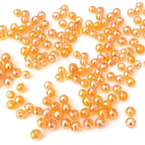NIIIYTYB 100Pcs Fishing Beads for Rigs Soft Floating Beads for Saltwater Freshwater Slip Bobber Stoppers Line Bead Tackle for Salmon Trout Catfish Rattle Stopper Beads Orange Glass Beads for Fishing
