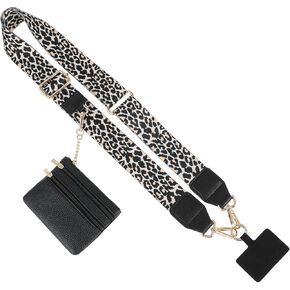 Phone Strap with Zippered Pouch, Clip And Go Phone With Zipper Pouch Adjustable Crossbody Phone Strap with Pouch