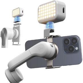 ضوء حلقة سيلفي OM ملء ضوء لـ DJI OSMO Mobile 6/OM 5/OM SE/OM4 SE/Insta360 Flow، ضوء تعبئة مغناطيسي متوافق مع DJI Osmo وجميع العلامات التجارية لمثبت جيمبال (1) in Saudi Arabia