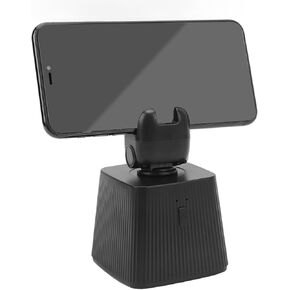 Auto Face Tracking Tripod Head, Dual Axis 360° Rotation Body Phone Camera Mount Smart Shooting Holder, No App Required, for Live Vlog Streaming, Rechargeable Battery