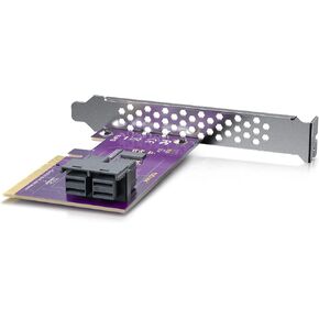PCIe to SFF-8643 Adapter for U.2 NVMe SSD, PCIe 3.0 X8, Dual SFF-8643 Ports, SAS Adapter Card Support Windows 10/2016/2019, VMware ESXi 6/7, Linux 18/20/21, REHL/Cent0S 7/8 and More