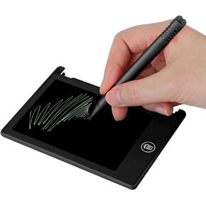 Wendry LCD Writing Tablet, Electronic Writing Digital Drawing Board, LCD 4.5inch Handwriting Writing Tablet Drawing Board for Children/Kids Memo List Reminder Note(Black)