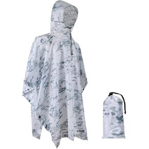 WINWAY Military Style Poncho Multi Use Rip-Stop Camouflage Raincoat
