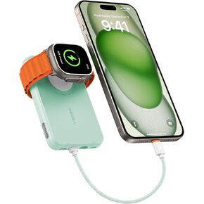 VEGER Portable Charger with Built in Cable(Removable), 10000mAh Mini Power Bank Battery Pack, PD 20W Fast Charger Travel Accessory Compatible with iPhone 15/14/13 Pro Max, Sumsang, Apple Watch-Black