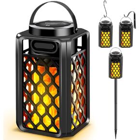 Outdoor Bluetooth Speaker, Led Flame Speaker IP65 Waterproof Wireless Bluetooth Speaker with Torch Atmosphere, Outdoor Lantern Speaker with HD Audio for Men Women Dad Mom Couples 2 Pack