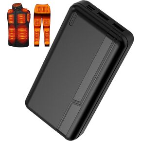 20000 mAh Rechargeable 5V 2A Battery Pack for Heated Vests Jackets Power Bank for Heating Electric Vest Coat Hoodies Battery Pack for Man Women Heated Clothing(Not Suit for 7.4V Heated Clothing)