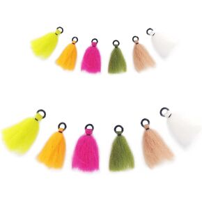 Aventik Wool, Yarn, Foam Indicator Hand Tied Floating Fly Fishing Nymphs & Dry Fly Fly Fishing Foam Nymph& Dry Fly (Combo D: 6colors 12pc, Yarn Indicator)