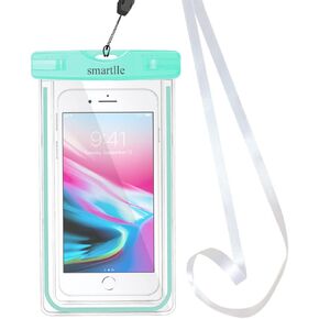 Waterproof Phone Pouch Holder, smartlle Universal Waterproof Phone case, Dry Bag Underwater Snowproof for iPhone 15 13 12 11 Pro Max XR,XS, 8,7,6 Plus,SE, for Galaxy S24 23, 7", Beach Water Pool Black