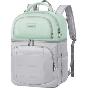 Cooler Backpack, Leak Proof Soft Double Deck Cooler Bag, Insulated Backpack Cooler Lunch Backpack for Men Women