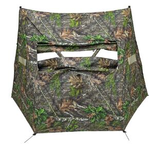 ALPS OutdoorZ Dash Camo Panel Hunting Blind with Hybrid 2 Person Ground Pop Up Design for Quick Deployment, Wide Window, and Interior Mesh Pocket