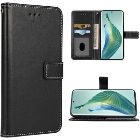 Compatible with Huawei Honor X9a Wallet Case Wrist Strap Lanyard and Leather Flip Card Holder Stand Cell Accessories Mobile Folio Purse Phone Cover for Hawaii Honor X40 /Magic5 Lite Women Men Blue