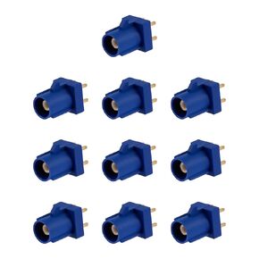 10PCS Fakra C Male Right Angle Connectors Fakra C Male Right Angle Blue PCB Mount Connector for RG316 RG174 LMR100 Cable