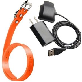 Charger Clip USB Plug for Garmin Delta Sport Delta Upland Delta XC 3/4-Inch Collar Strap for Garmin Delta Series (Orange)