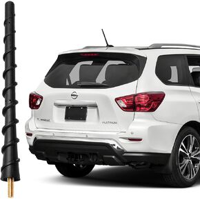 KSaAuto Antenna for Nissan Pathfinder Rogue Cube 350Z Murano Leaf Navara Versa Sedan Note Sentra Juke Frontier Kicks Altima, Nissan Accessories, 7 Inch Short Car Nissan Antenna Replacement Mast Screw