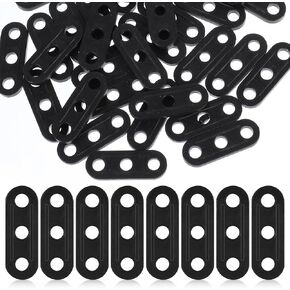 Tent Rope Buckles Fastener, 30 PCS Plastic Cord Tensioners Tent Wind Rope Buckles Guyline Buckle Fasteners 3 Hole Tent Cord Tensioners Rope Adjuster for Camping Hiking Picnic Outdoor Activities, Black