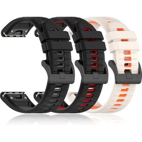 VINIUSIKI 22mm Replacem Band Compatible with Garmin Fenix 6 Pro, Easy-fit Sport Silicone Straps for Forerunner 945 955 Fenix 7 Pro Fenix 5 Plus Descent G1 Tactix Bravo Approach S62 S60 Bands in Kuwait