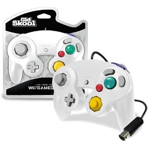 Old Skool Controller Compatible with Gamecube/Wii - White