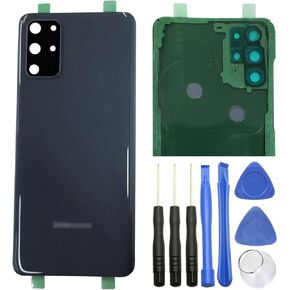 ubrokeifixit Galaxy S20+,S20 Plus Rear Back Glass Cover Replacement for Samsung Galaxy S20+ G985 6.7",S20+ 5G G986,Pre-Cut Tape(NOT for S20 6.2",NOT for S20 Ultra 6.9") (Gray+Camera Lens)