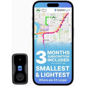 Spytec Micro GPS Tracker for Vehicles, Car, Family, Assets. Smallest Portable Real Time GPS Tracking Device. US & Worldwide. Up to 34 Day Battery Life. Subscription Included