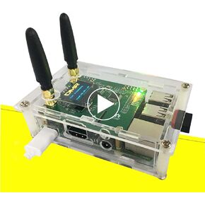 2024 Upgraded Duplex DMR Hotspot WLAN Ethernet Port Assembled Radio Station WiFi Digital Voice Modem Support DMR Dstar YSF P25 Fusion Antenna Raspbery P Model 2B Two Colors OLED 2 TimeSlots