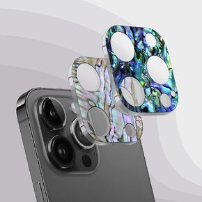 Carveit واقي عدسة الكاميرا لهاتف iPhone 13 Pro / 13 Pro Max غطاء كاميرا بتصميم ملون [أذن أذن لؤلؤية، زجاج مقسى، مضاد للخدش] نابض بالحياة طبيعي [عبوة واحدة]