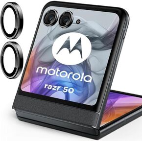 (2 Set for Motorola Razr 50 Camera Lens Protector, Scratch-Resistant HD Clarity Ultra-Thin 9H Tempered Glass with Aluminum Edging, Individual Metal Lens Cover(Color)