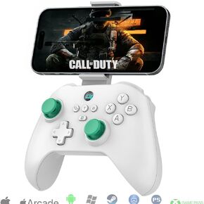 Megadream Mobile Game Controller for iPhone iPad, Wireless Android Gamepad - PS Remote Play, Xbox Cloud, Steam Link, GeForce Now, MFi Arcade Games, Micro & Hall Trigger, COD, with Phone Clip