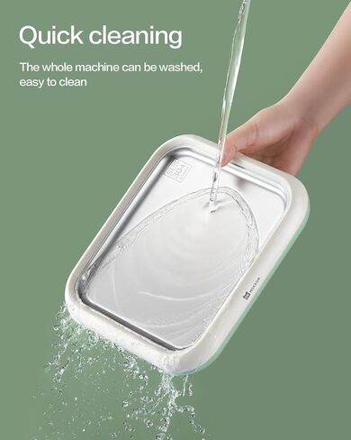 صانع الآيس كريم الملفوف، صانع آيس كريم الفواكه المجمدة مع ملعقتين، آلة صنع الزبادي المجمد، آلة الآيس كريم الناعمة لصنع الآيس كريم الملفوف، الزبادي المجمد، شربات - أخضر in Kuwait