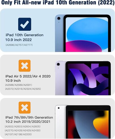 TiMOVO Case for iPad 10th Generation with Pencil Holder iPad 10.9 Inch Case 2022, iPad Case 10th Generation Hybrid Slim Tri-fold Stand Protective Cover with Clear Back for iPad 10, Watermelon Pink in Kuwait