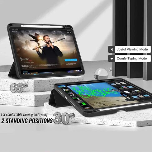 حافظة ZryXal الجديدة لجهاز iPad Pro مقاس 11 بوصة 2022 (الجيل الرابع)/2021 (الجيل الثالث)/2020 (الجيل الثاني) مع حامل قلم رصاص، حافظة iPad الذكية [تدعم معرف اللمس والتنبيه التلقائي/النوم] مع شحن قلم الرصاص من الجيل الثاني تلقائيًا (أخضر منتصف الليل) ) in Kuwait