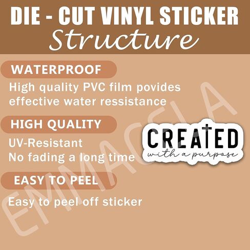 (3PCS) Blessed Script Vinyl Waterproof Sticker Decal Christian, God Sticker, Religion Sticker, Faith Sticker Decorate Books Laptops Tumblers Water Bottles Kindles, 3'' x 1.4" in Kuwait