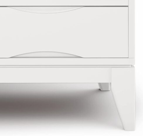 حامل وسائط تلفزيون حديث من SIMPLIHOME Harper مصنوع من الخشب الصلب بعرض 60 بوصة في منتصف القرن باللون الأبيض لأجهزة التلفاز حتى 65 بوصة لغرفة المعيشة ومركز الترفيه in Saudi Arabia