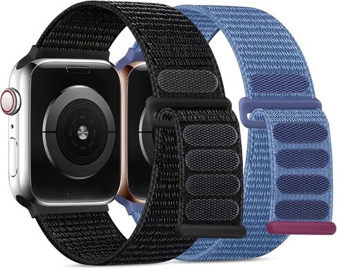 أحزمة WJK من النايلون المنفرد متوافقة مع ساعة Apple 38 مم 40 مم 41 مم 42 مم 44 مم 45 مم 46 مم 49 مم للنساء والرجال، حزام مطاطي متوافق مع سلسلة ساعات Apple 10 9 8 7 6 5 4 3 2 1 Ultra 2 in Kuwait