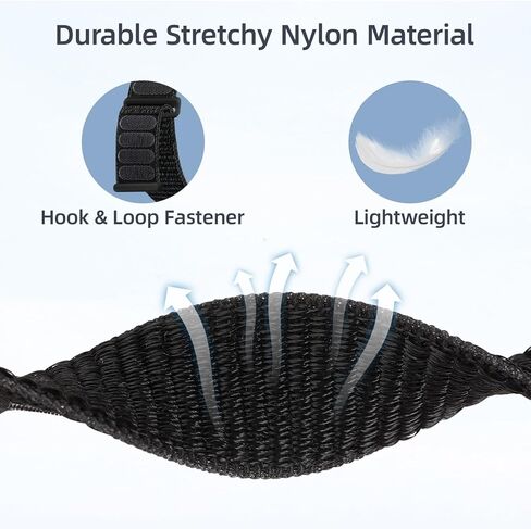 أحزمة WJK من النايلون المنفرد متوافقة مع ساعة Apple 38 مم 40 مم 41 مم 42 مم 44 مم 45 مم 46 مم 49 مم للنساء والرجال، حزام مطاطي متوافق مع سلسلة ساعات Apple 10 9 8 7 6 5 4 3 2 1 Ultra 2 in Kuwait