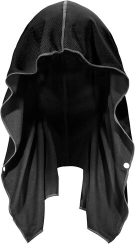 Sukeen Cooling Hoodie Towel for Men, Quick Drying Absorbent Cooling Towels for Neck and Face, UV Sun Protection Cooling Neck Wraps, Sport Workout Camping Cycling Cool Towel for Hot Weather in Kuwait