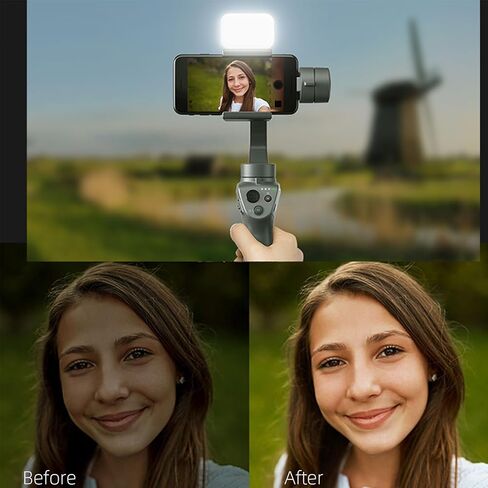 Selfie Ring Light OM Fill Light for DJI OSMO Mobile 6/OM 5/OM SE/OM4 SE/Insta360 Flow,Magnetic Fill Light Compatible with DJI Osmo and All Brands of Gimbal Stabilizer (1) in Saudi Arabia