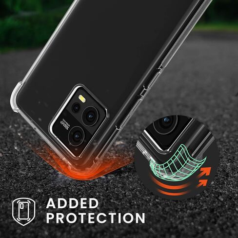 kwmobile Crossbody Case Compatible with Motorola Moto G72 Case - Clear TPU Phone Cover w/Lanyard Cord Strap - Transparent/Black in Saudi Arabia