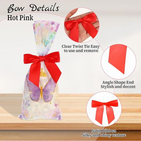 Twist Tie Bows, 50 Pack White Satin Bows for Crafts 3.5" Pre-Tied White Ribbon Bows Wedding Favors Ribbon Bows for Gift Wrapping Treat Bag Present Craft Bridal Shower Halloween Thanksgiving(Blue) in Saudi Arabia