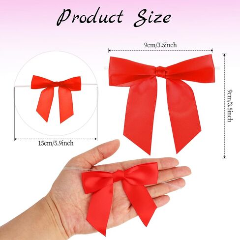 Twist Tie Bows, 50 Pack White Satin Bows for Crafts 3.5" Pre-Tied White Ribbon Bows Wedding Favors Ribbon Bows for Gift Wrapping Treat Bag Present Craft Bridal Shower Halloween Thanksgiving(Blue) in Saudi Arabia