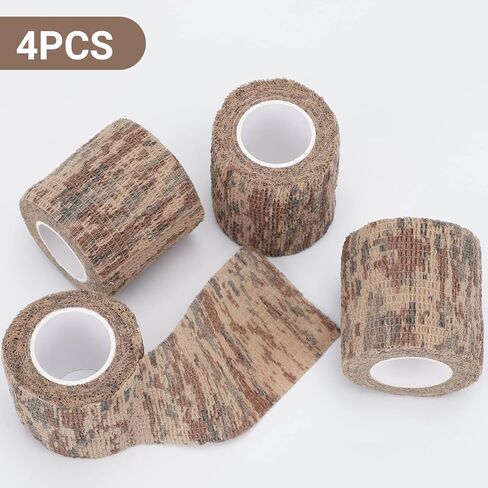 DROK 4/10 Roll Camo Tape Wrap, Camouflage Self-Adhesive Camo Stick Bandage for Outdoor Sports Climbing Camping, 2/3in x 14.76ft for Range Finder Camera Flashlight Bicycle in Saudi Arabia