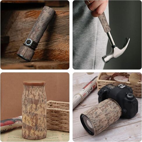 DROK 4/10 Roll Camo Tape Wrap, Camouflage Self-Adhesive Camo Stick Bandage for Outdoor Sports Climbing Camping, 2/3in x 14.76ft for Range Finder Camera Flashlight Bicycle in Saudi Arabia