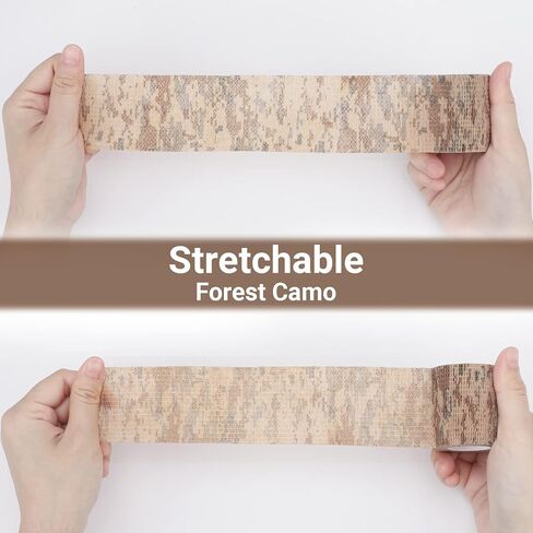 DROK 4/10 Roll Camo Tape Wrap, Camouflage Self-Adhesive Camo Stick Bandage for Outdoor Sports Climbing Camping, 2/3in x 14.76ft for Range Finder Camera Flashlight Bicycle in Saudi Arabia