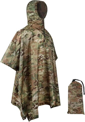 WINWAY Military Style Poncho Multi Use Rip-Stop Camouflage Raincoat in Kuwait