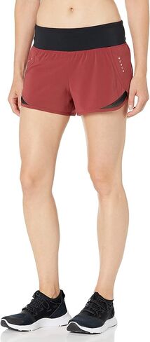 Core 10 Women's Standard-Fit Knit Waistband 2-in-1 Woven Running Short in Saudi Arabia