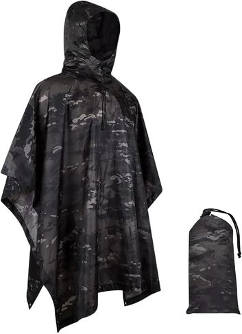 WINWAY Military Style Poncho Multi Use Rip-Stop Camouflage Raincoat in Kuwait