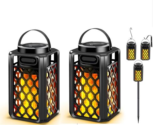 Outdoor Bluetooth Speaker, Led Flame Speaker IP65 Waterproof Wireless Bluetooth Speaker with Torch Atmosphere, Outdoor Lantern Speaker with HD Audio for Men Women Dad Mom Couples 2 Pack in Saudi Arabia